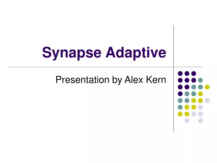 synapse adaptive n.