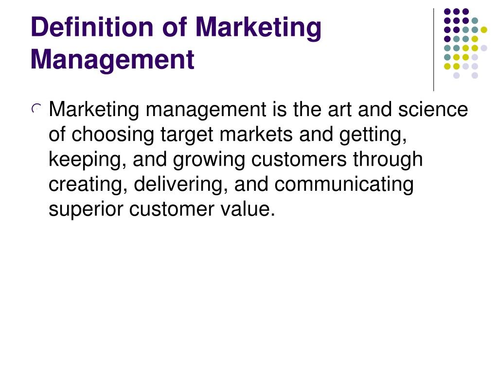 What Is The Meaning Of Term Marketing Management