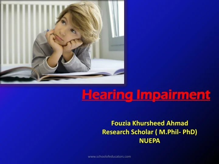 Ppt Hearing Impairment Powerpoint Presentation Free Download Id