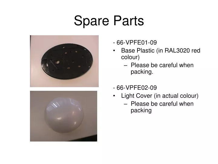 spare parts n.