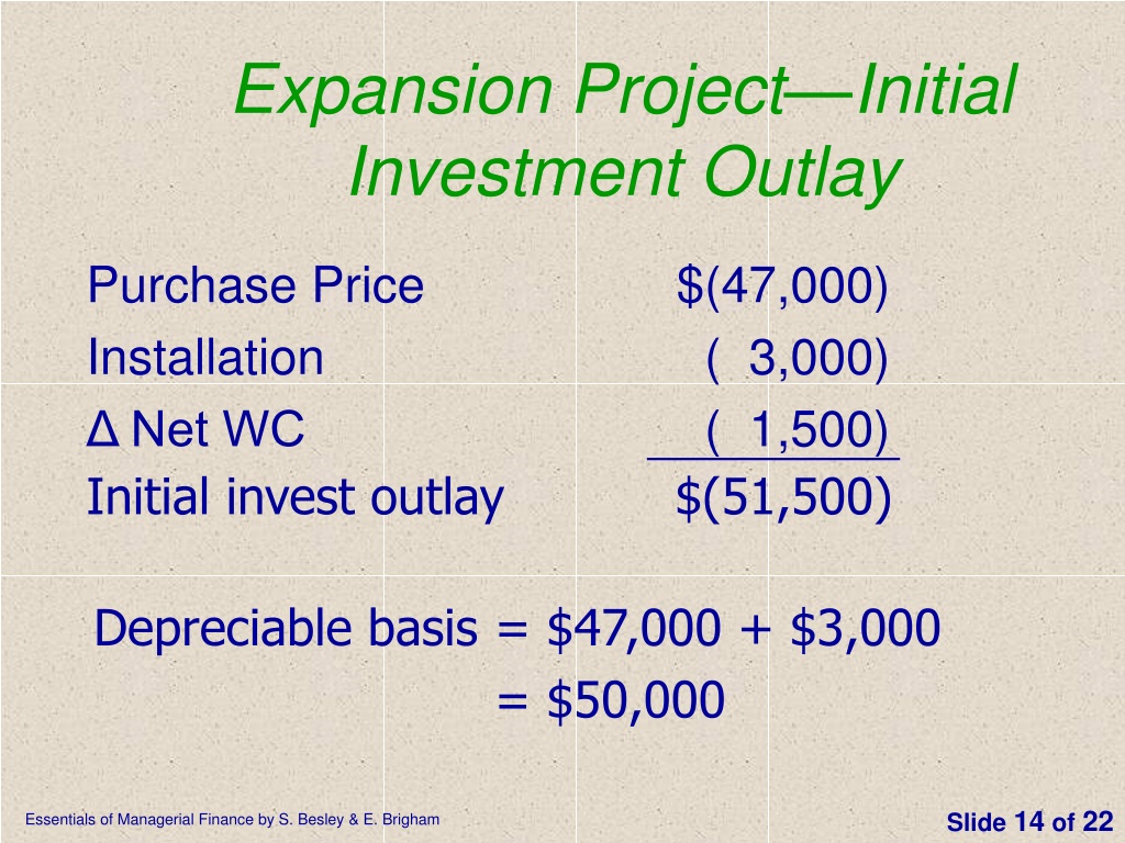 PPT Chapter 7 Project Cash Flows And Risk PowerPoint Presentation 