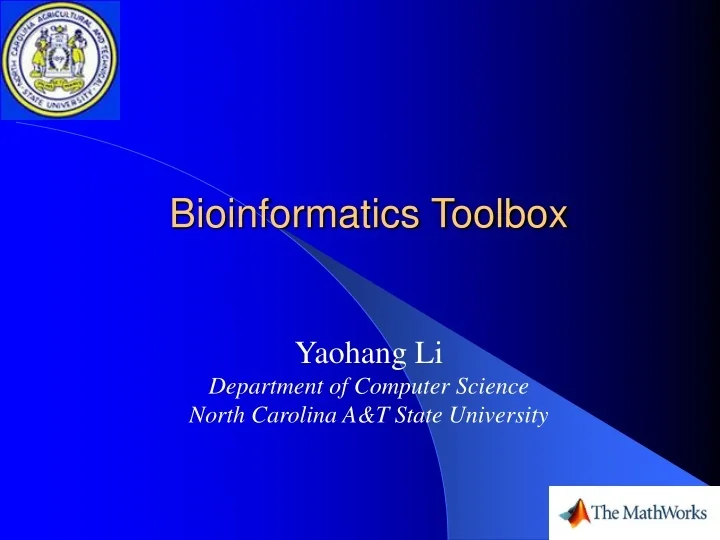 PPT - Bioinformatics Toolbox PowerPoint Presentation, free download ...