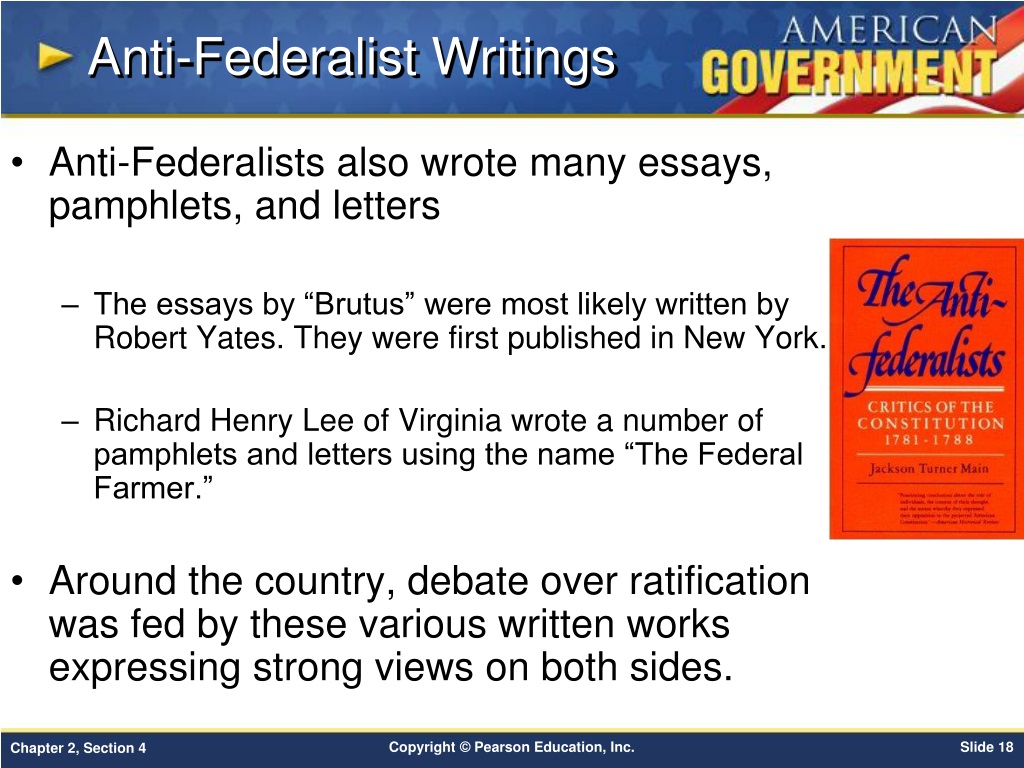 anti federalist number of essays