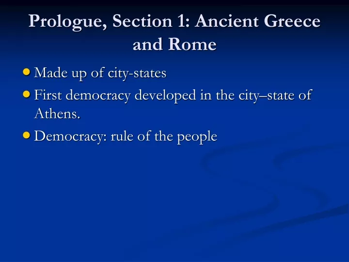 prologue section 1 ancient greece and rome n.