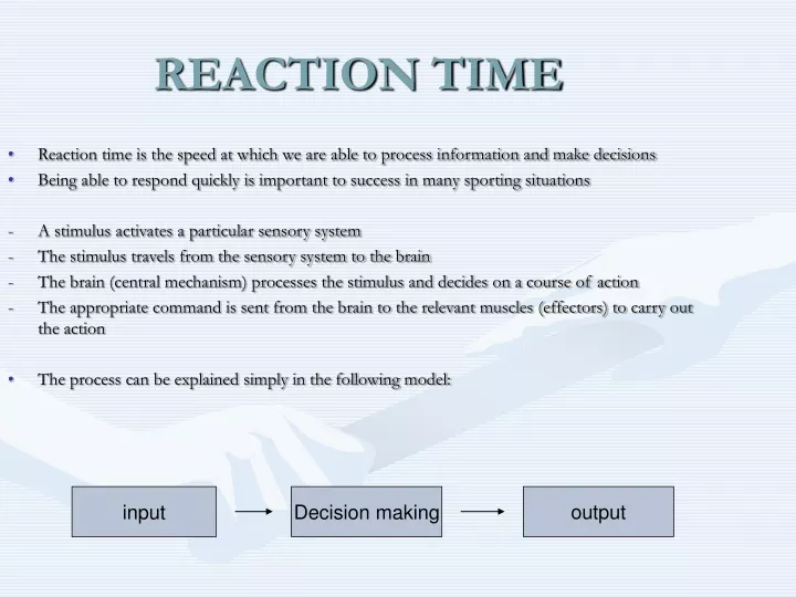 reaction time n.