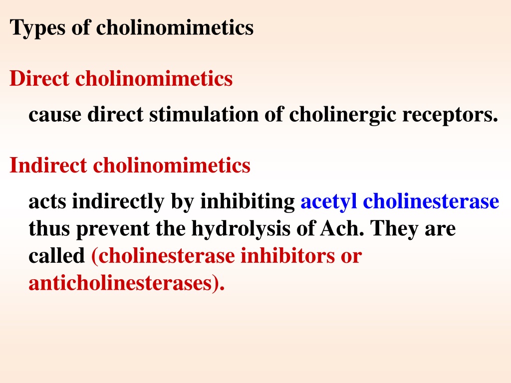 PPT DIRECT CHOLINERGIC DRUGS PowerPoint Presentation, free download