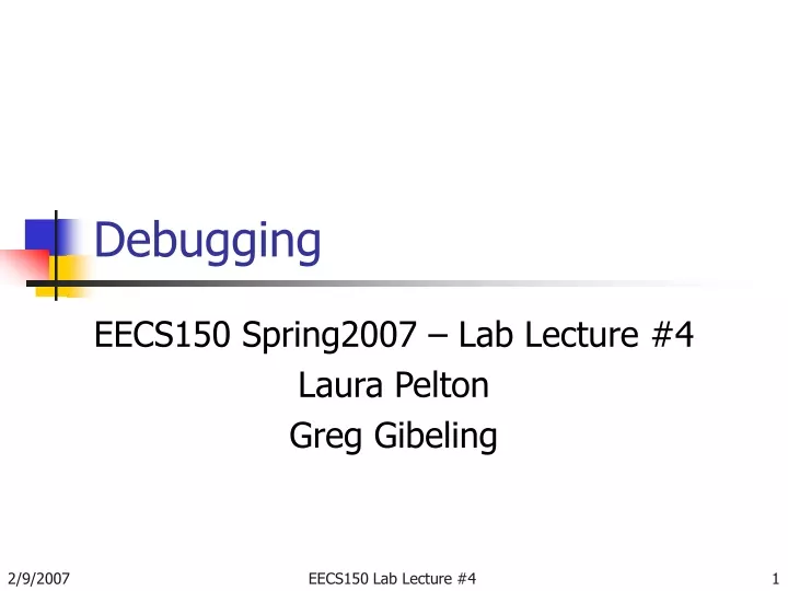 Ppt Debugging Powerpoint Presentation Free Download Id9520519