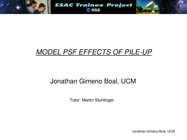 model psf effects of pile up n.