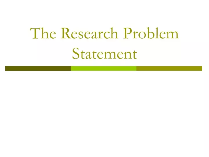 research problem statement topics