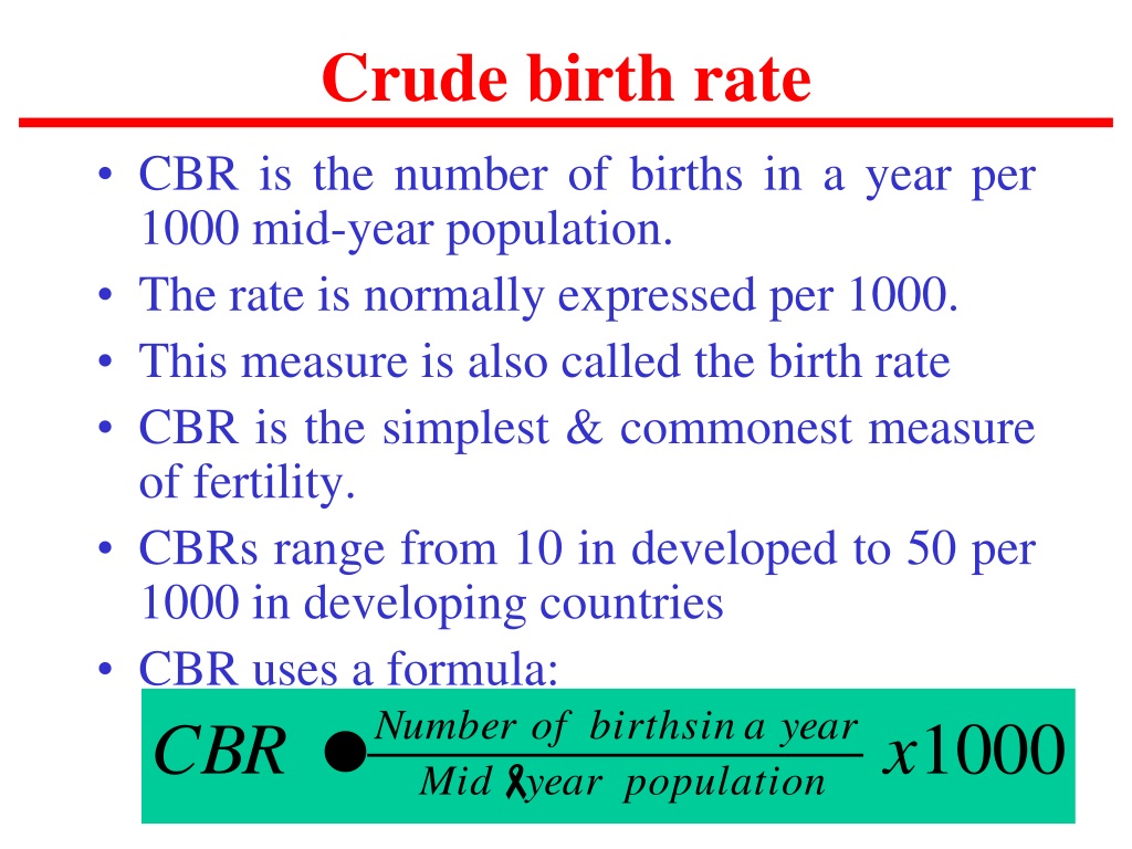 PPT Measures Of Population Dynamics 2 Fertility PowerPoint 