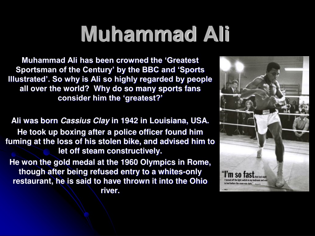 Muhammad Ali quote: I'm the king of the world, I am the greatest