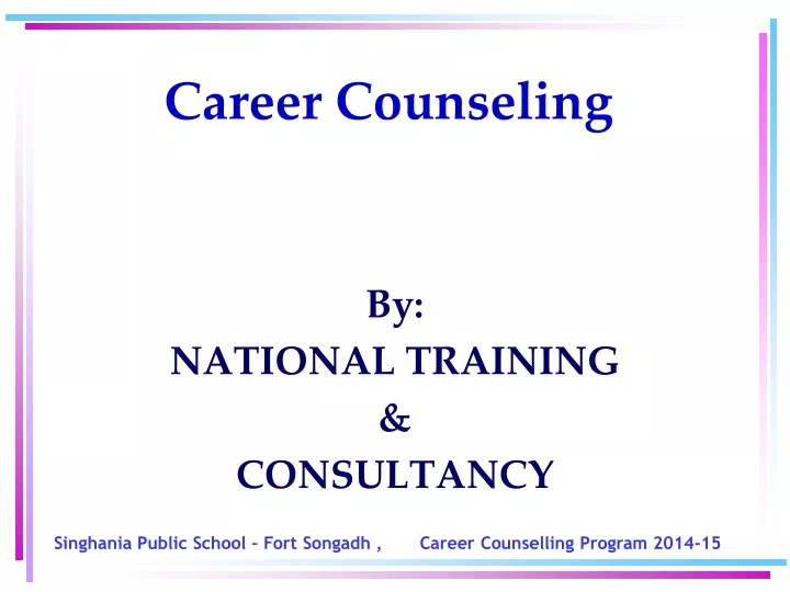 PPT Career Counseling PowerPoint Presentation Free Download ID 9522875   Career Counseling N 