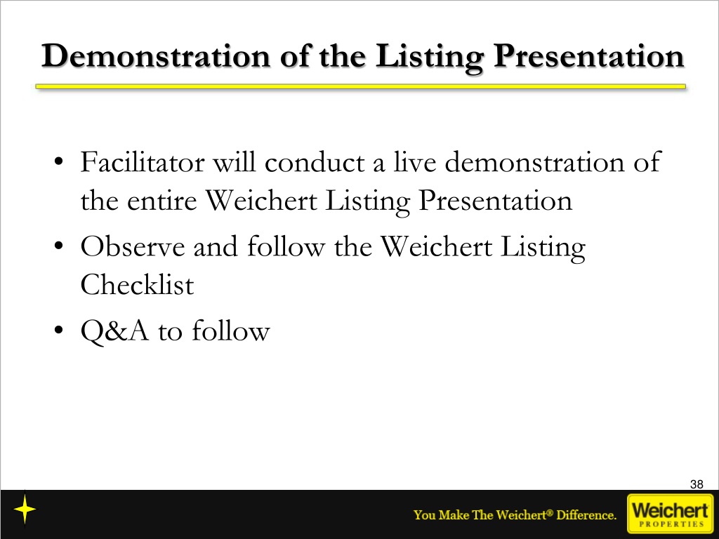 weichert listing presentation