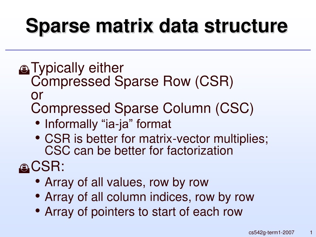 PPT Sparse Matrix Data Structure PowerPoint Presentation Free 