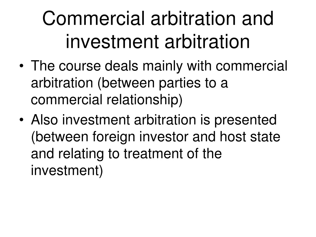PPT International Commercial Arbitration PowerPoint Presentation, free download ID9524692