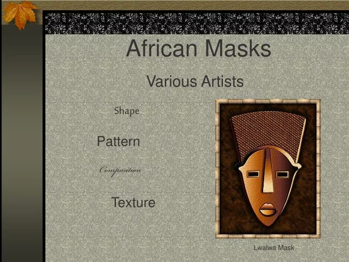 african masks powerpoint presentation