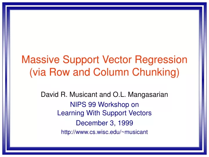 Support vector regression что это