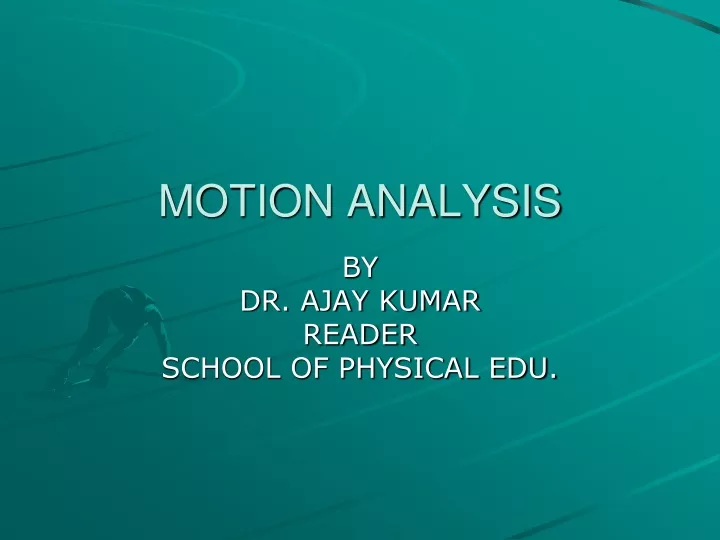 motion analysis n.