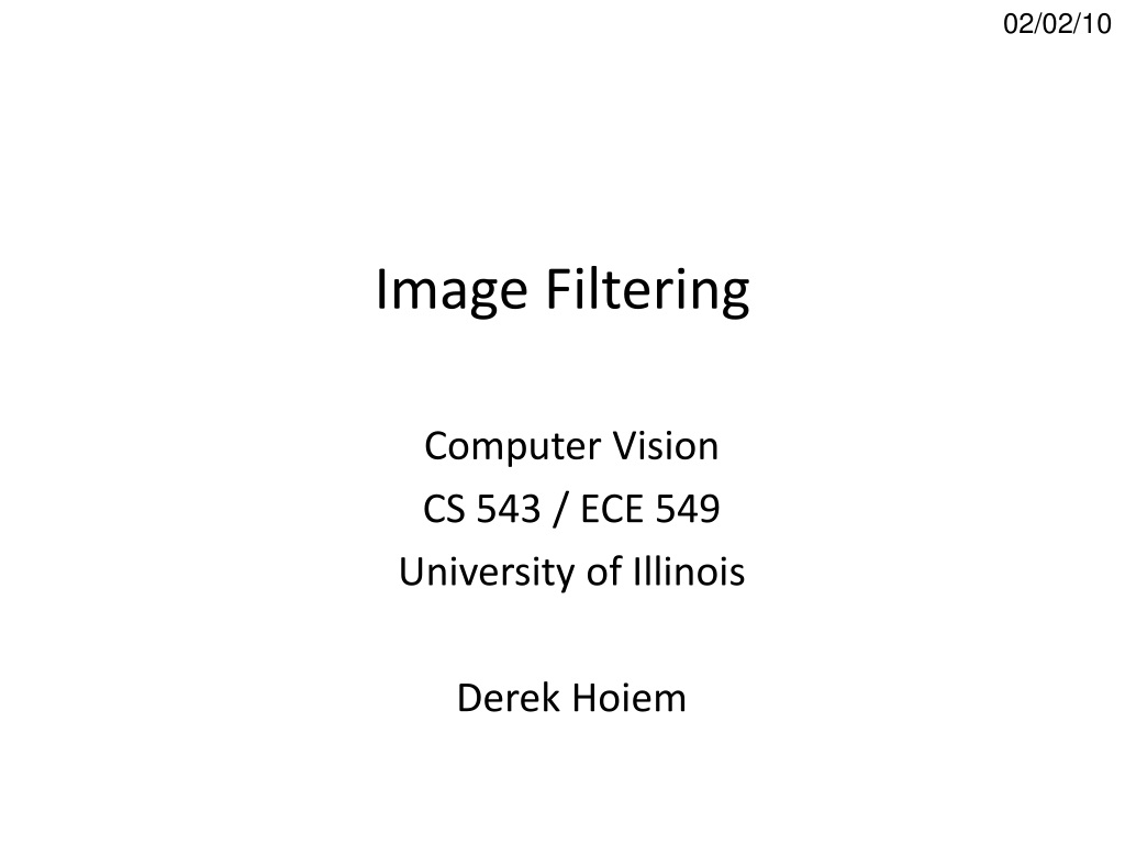 PPT - Elliptical Weighted Average Filter PowerPoint Presentation, free  download - ID:5732334