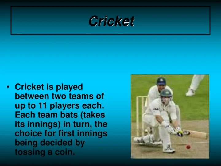 PPT Cricket PowerPoint Presentation Free Download ID 9526294