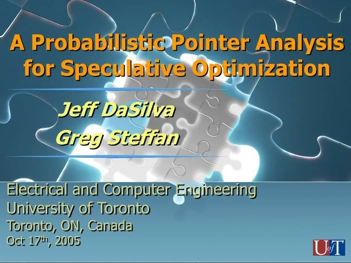 PPT A Probabilistic Pointer Analysis for Speculative Optimization
