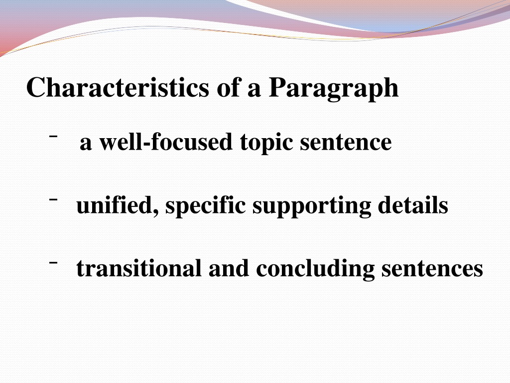 writing a paragraph powerpoint presentation