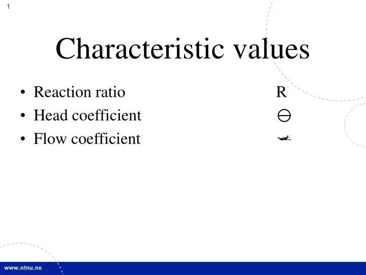characteristic values n.