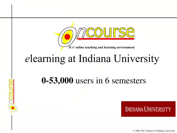 PPT e learning at Indiana University PowerPoint Presentation, free