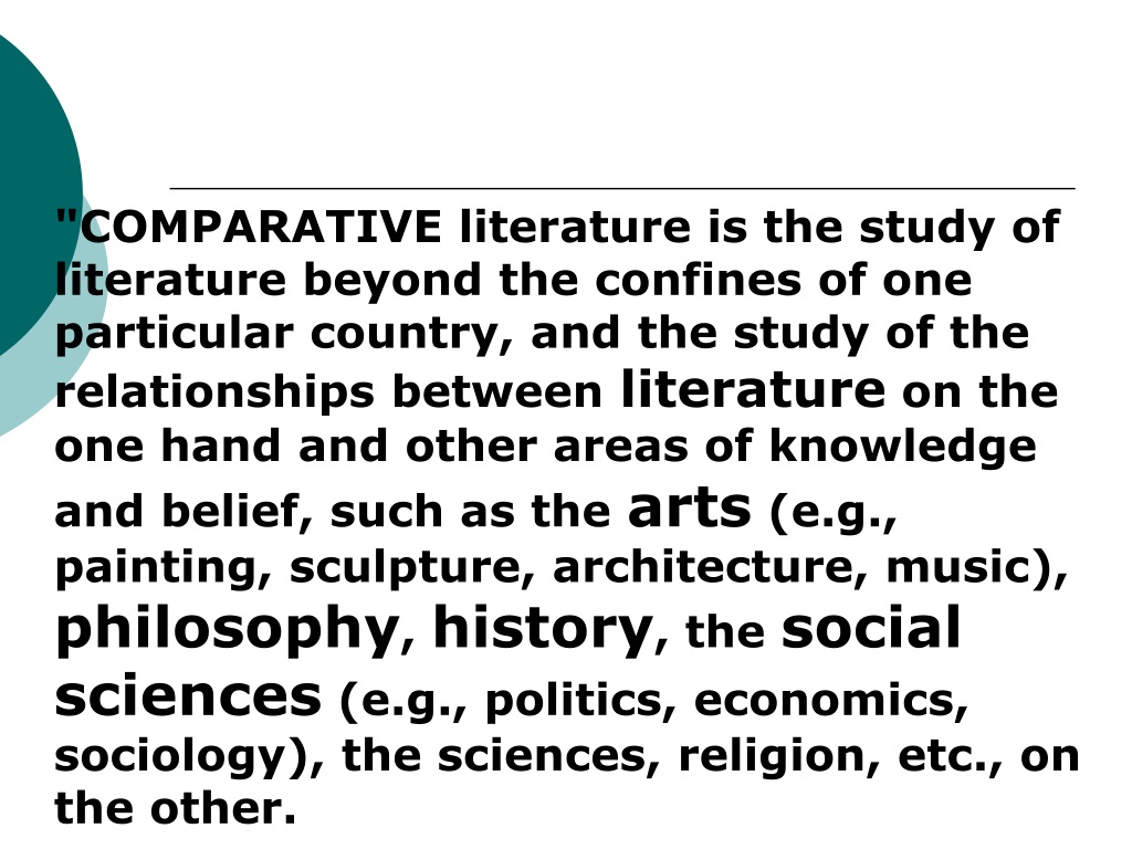 literature comparative