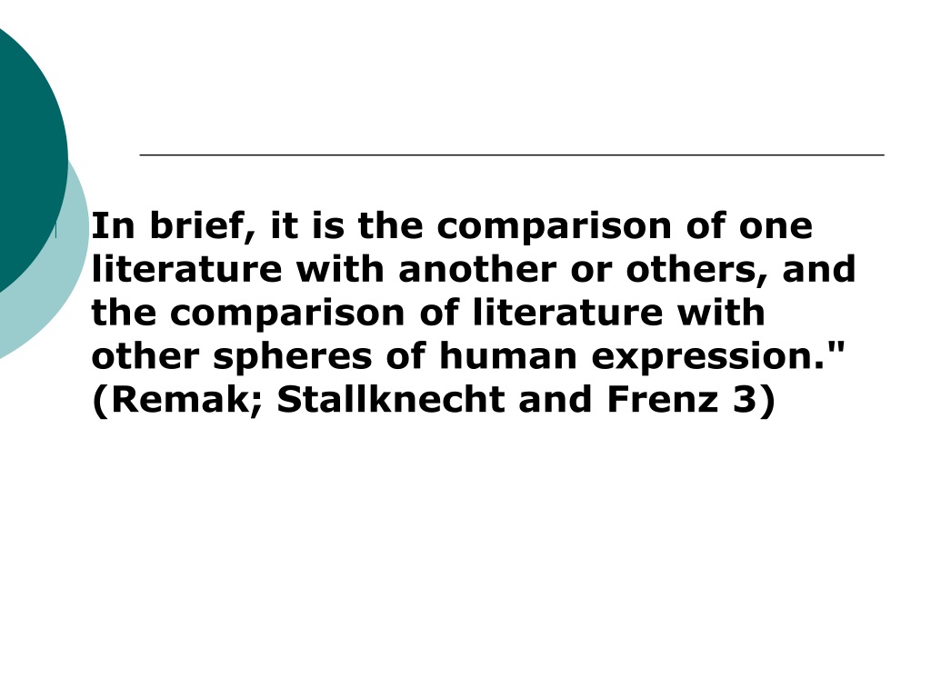 effect of comparison in literature