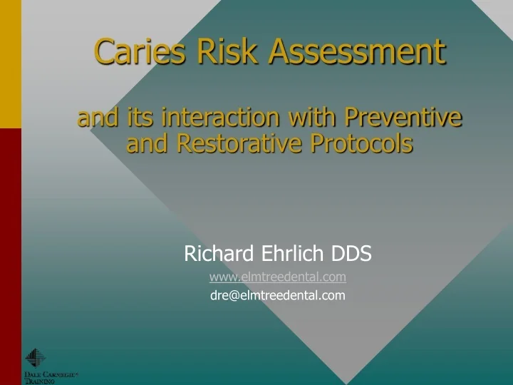 PPT Caries Risk Assessment and its interaction with Preventive and