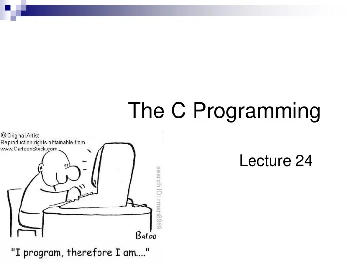 PPT - The C Programming PowerPoint Presentation, free download - ID:9528962