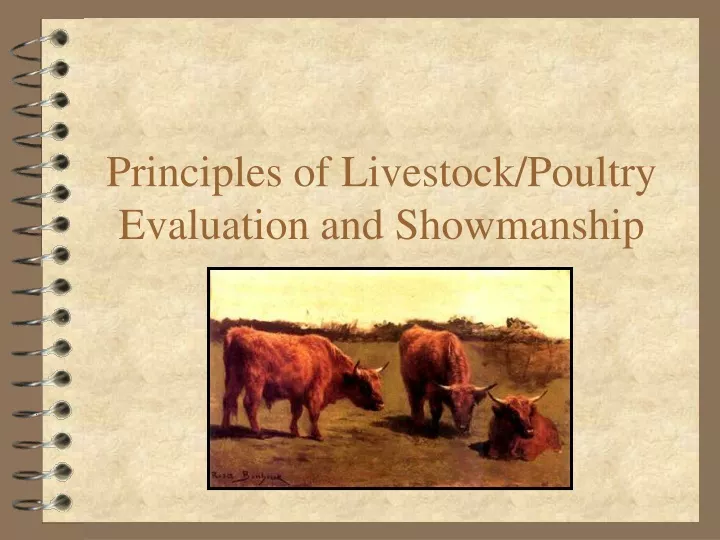 principles of livestock poultry evaluation and showmanship n.