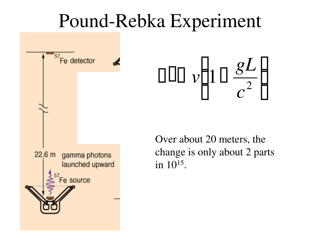 pound rebka experiment to measure gravitational redshift