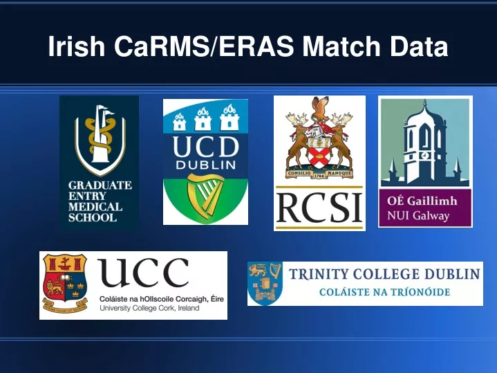PPT Irish CaRMS/ERAS Match Data PowerPoint Presentation, free