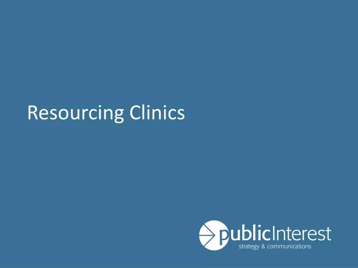 resourcing clinics n.