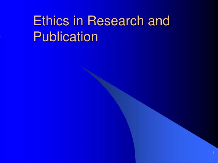 ethics in research and publication n.