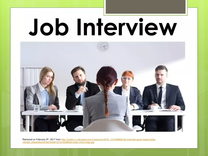 job interview n.