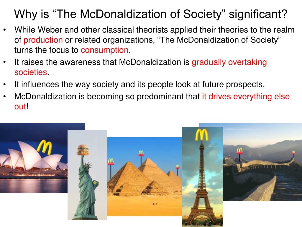 the mcdonaldization thesis explorations and extensions