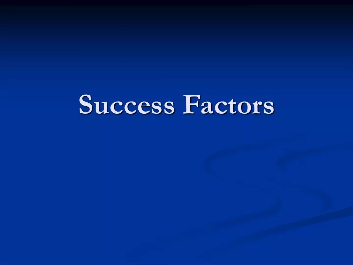 success factors n.