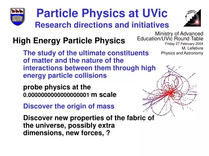 research topics in particle physics