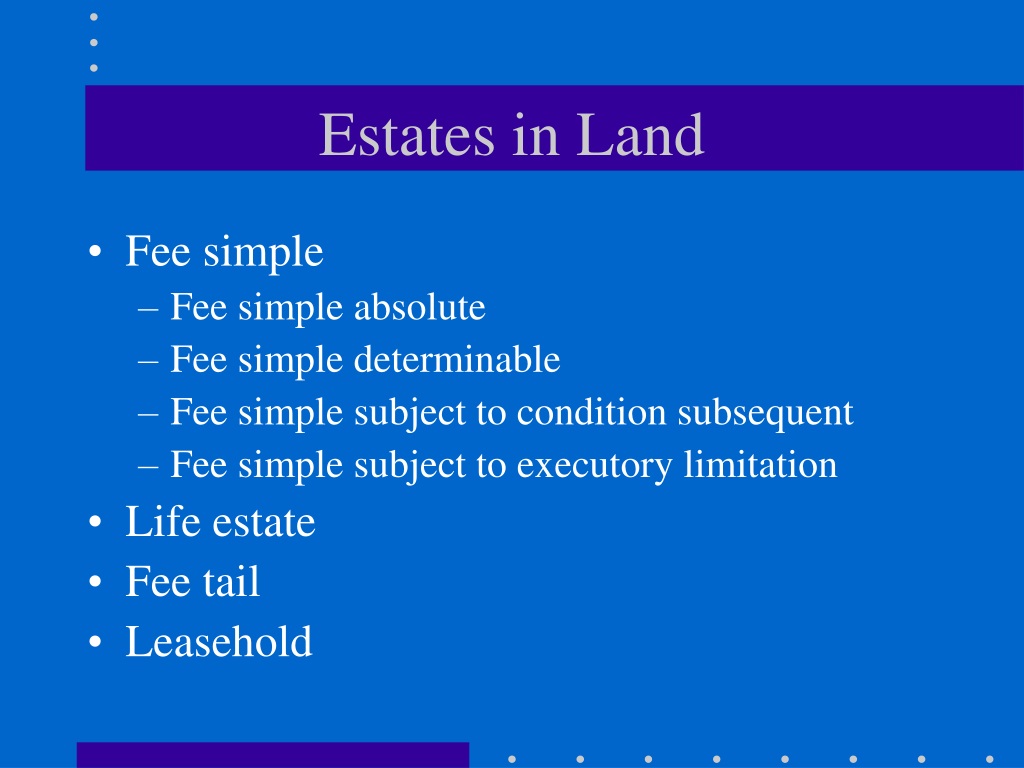 absolute fee simple estate