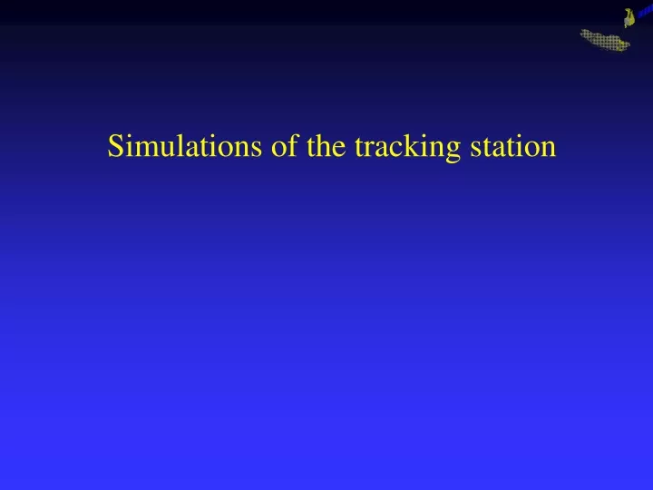 simulations of the tracking station n.