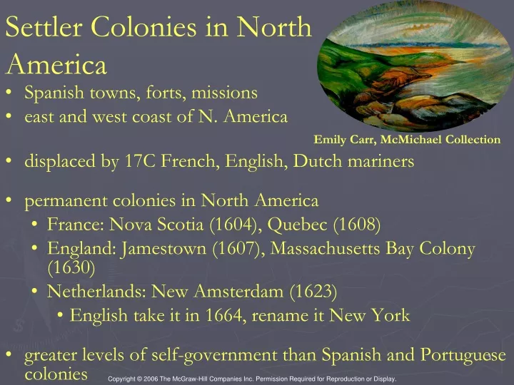 settler colonies in north america n.