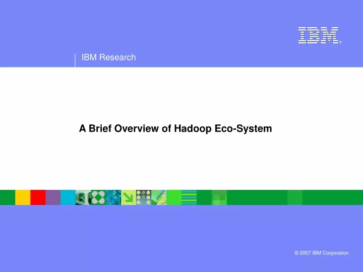 a brief overview of hadoop eco system n.