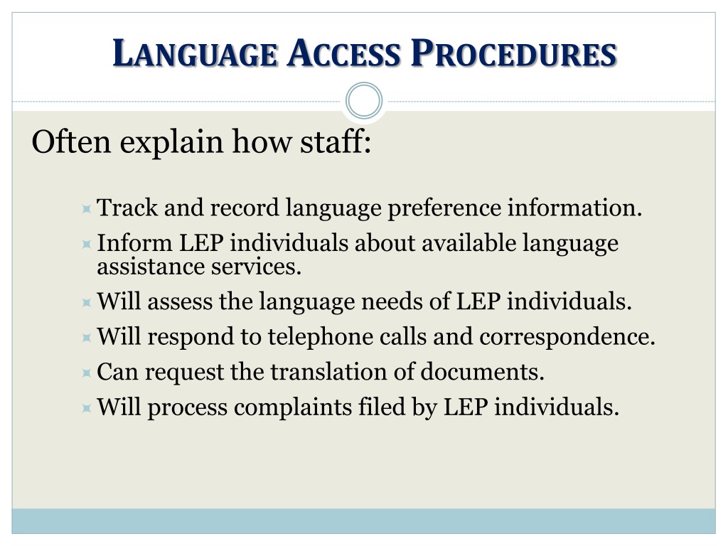 PPT - Title VI Of The Civil Rights Act Of 1964 & Language Access In The ...