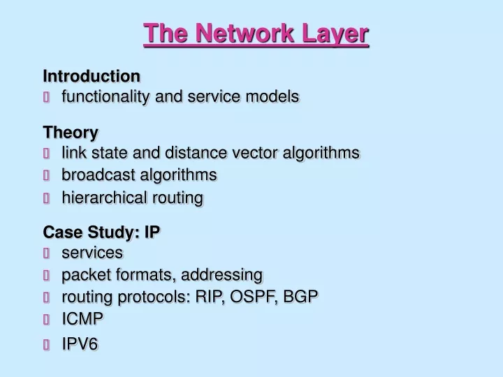 PPT - The Network Layer PowerPoint Presentation, free download - ID:9539528