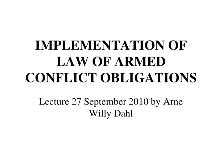 law of armed conflict 4 principles