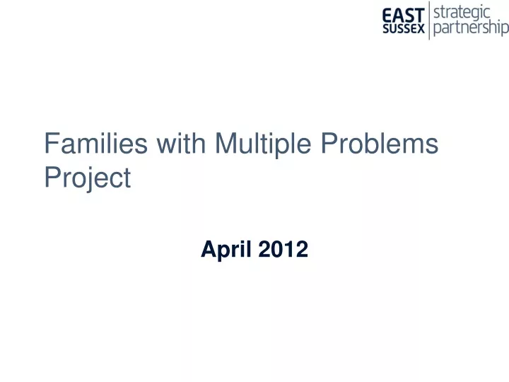families with multiple problems project n.