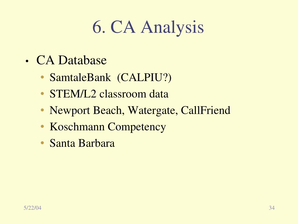 ca analysis & research center